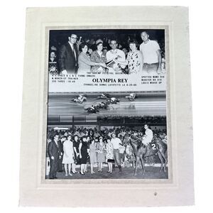 1966 Olympia Rey Shrimp Fest Race Photo Evangeline Downs LA Quarter Horse B&W